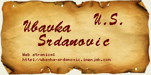 Ubavka Srdanović vizit kartica